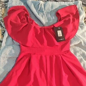 Fashion Nova Red Jumpsuit